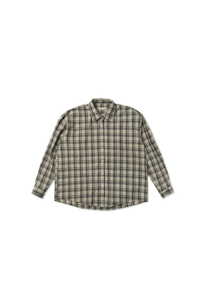 Autumn check shirt_beige