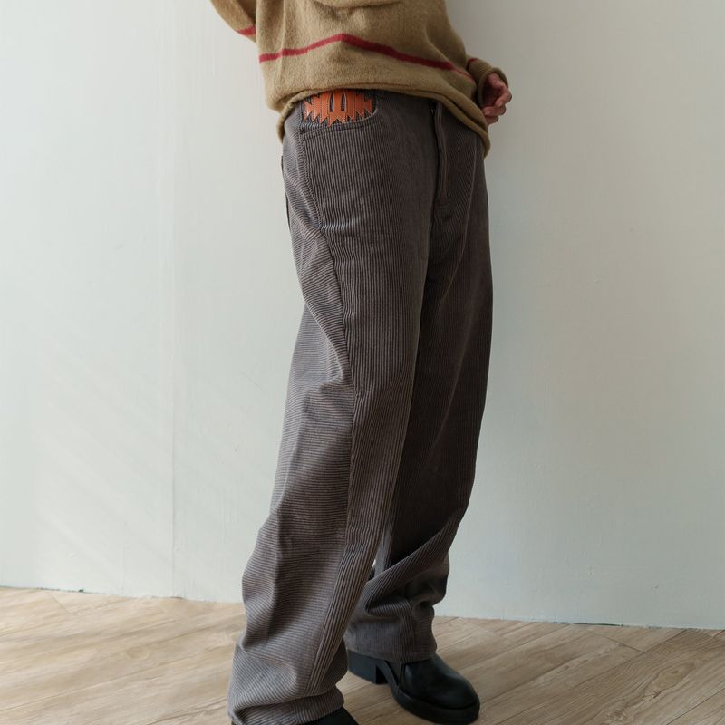 Wonky corduroy pants / Dusty gray