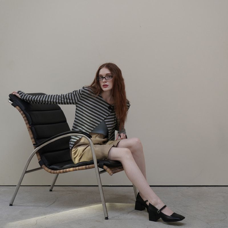 Khaki Toggle Patch Stripe Cardigan