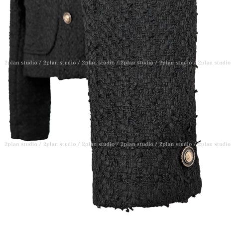 Flat Cropped Tweed Jacket