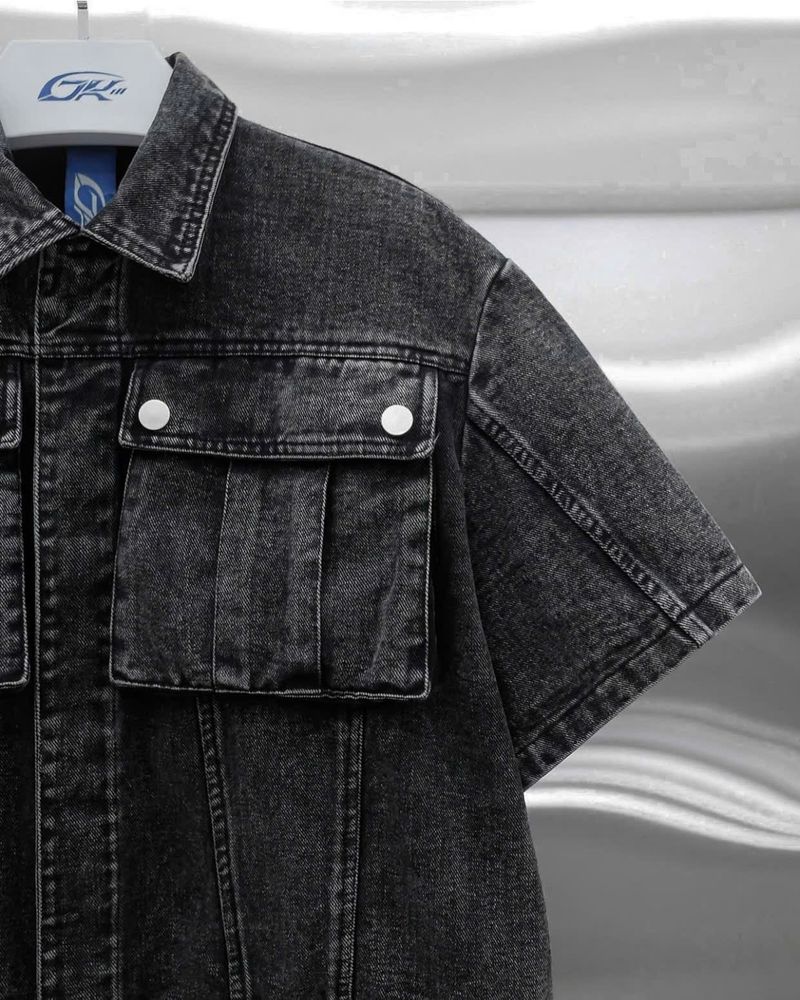 WASH-DENIM JACKET QUAD POCKET