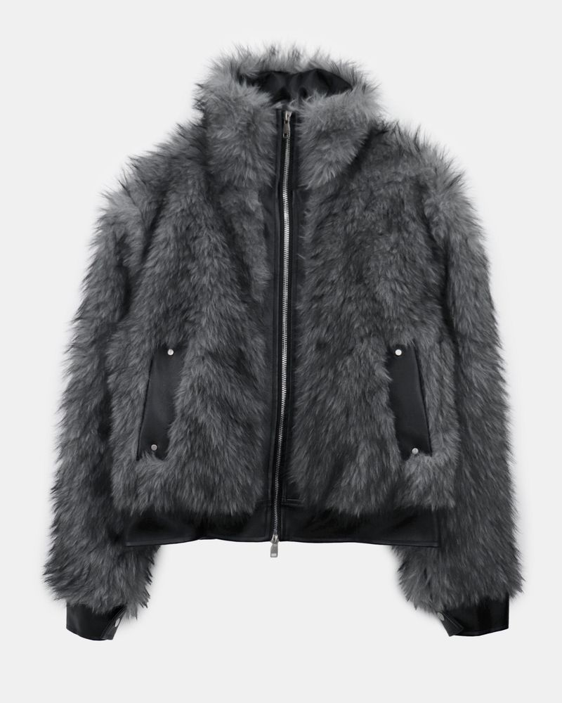 Nupe Two-Tone Fur 2way Zip-Up Jumper