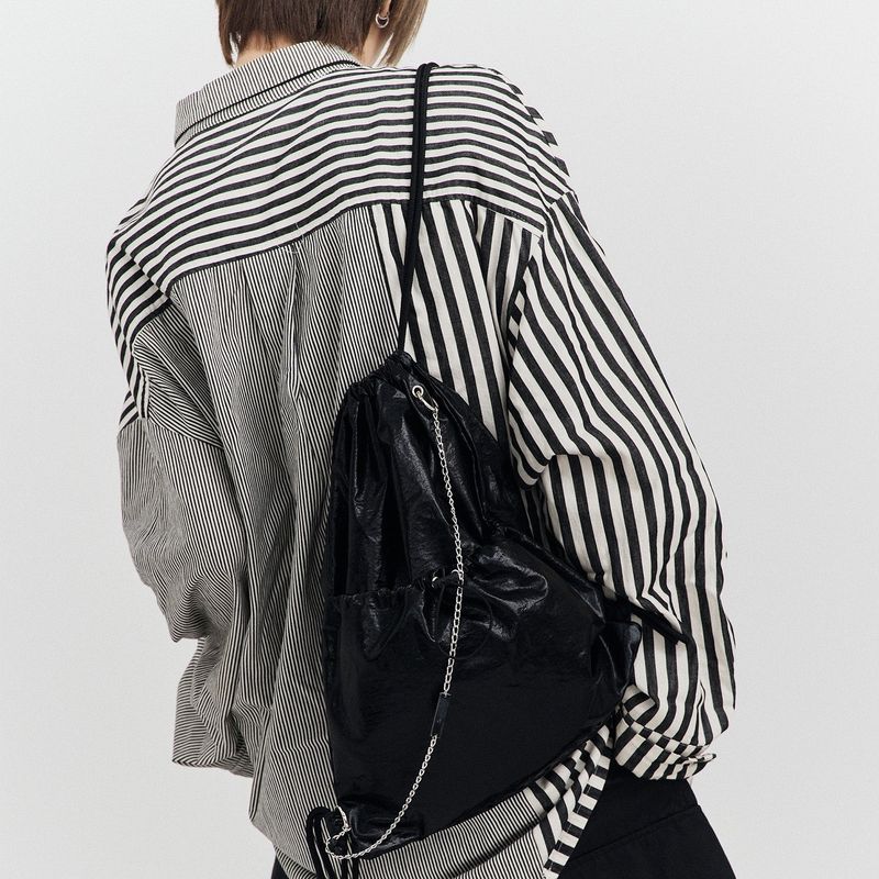 High Glossy Chain Gym Sack Bag
