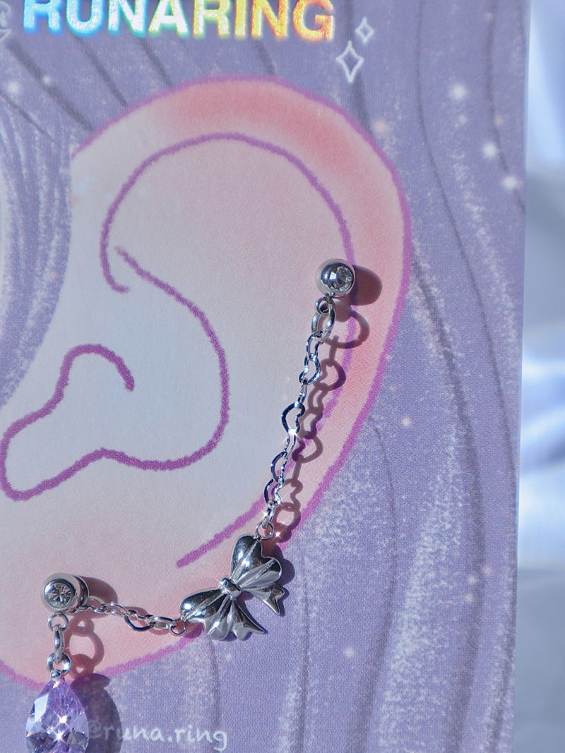 violet ribbon piercing