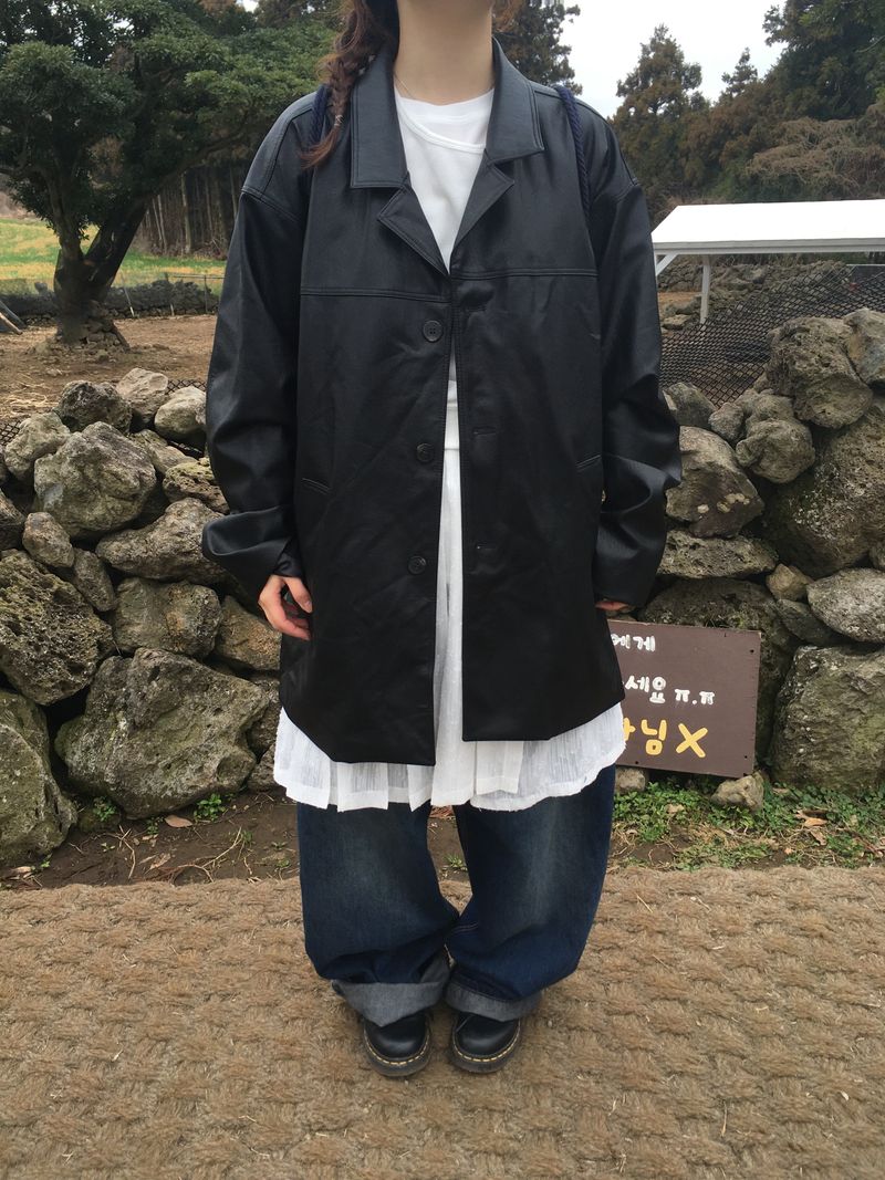 ラジオレザーハーフジャケット