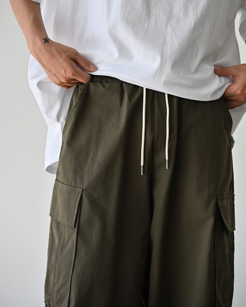 SIO WIDE CARGO PANTS KHK