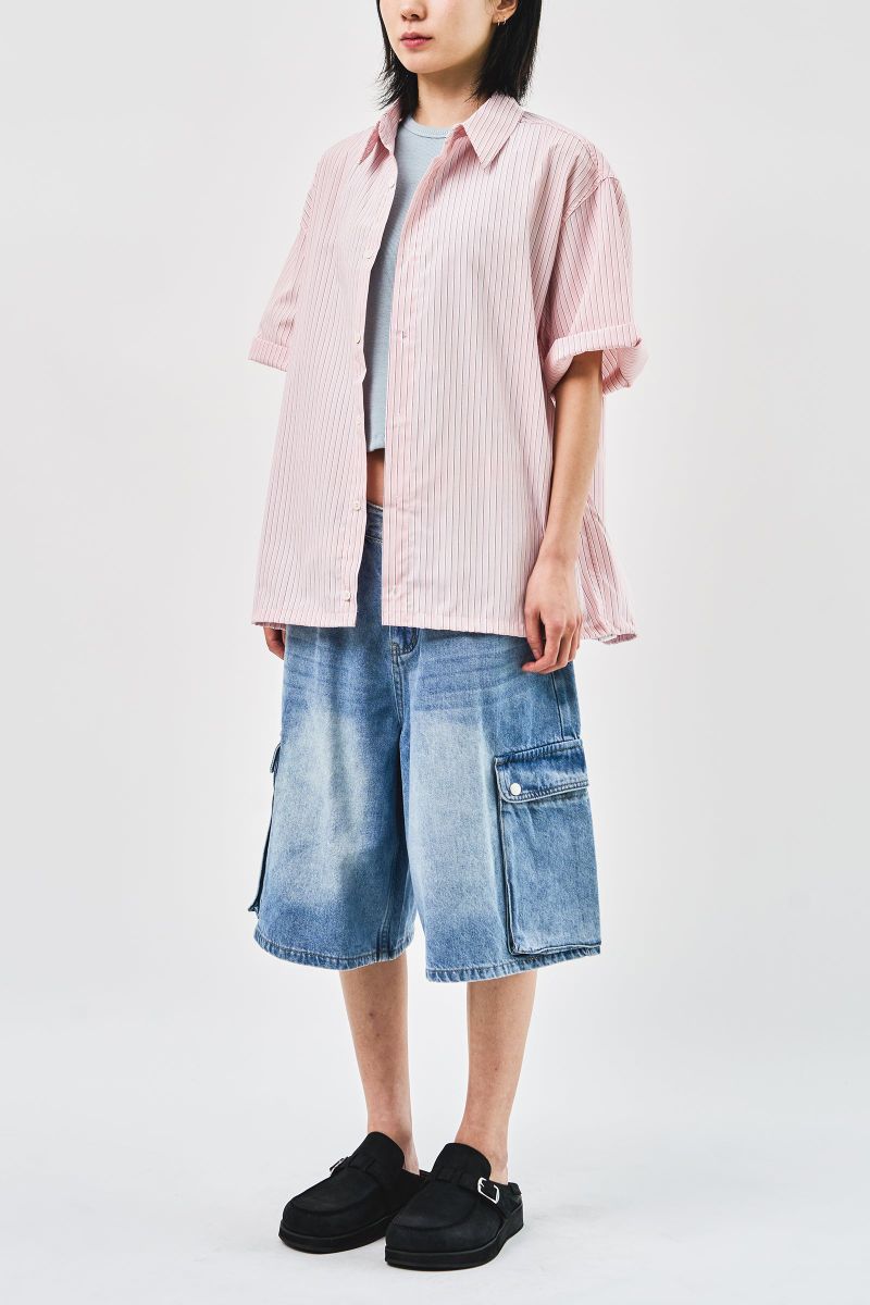 Baek Denim Cargo Bermuda (2color)