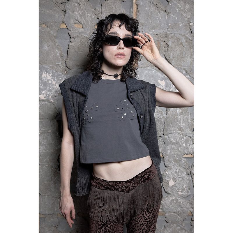 FRINGE KNIT VEST
