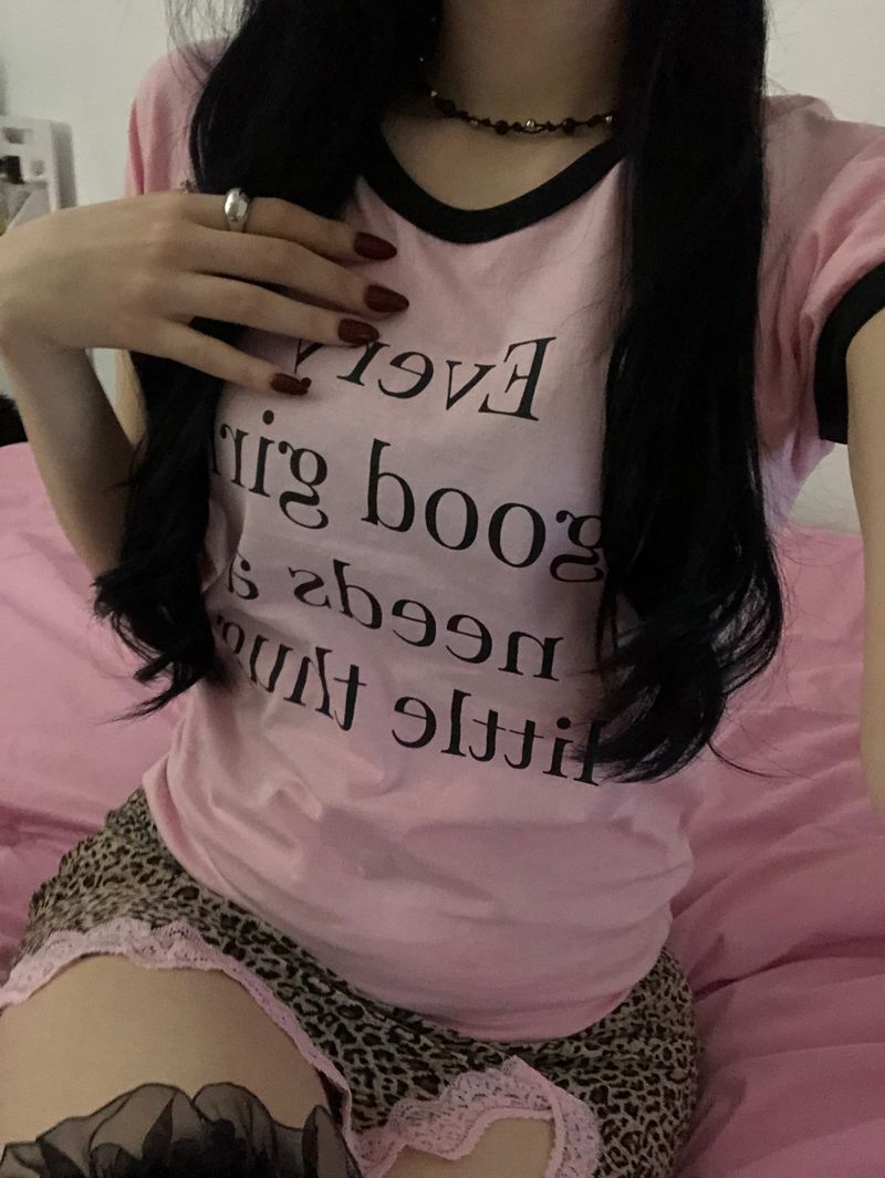 (3 colors) Thug Girl Ringer T