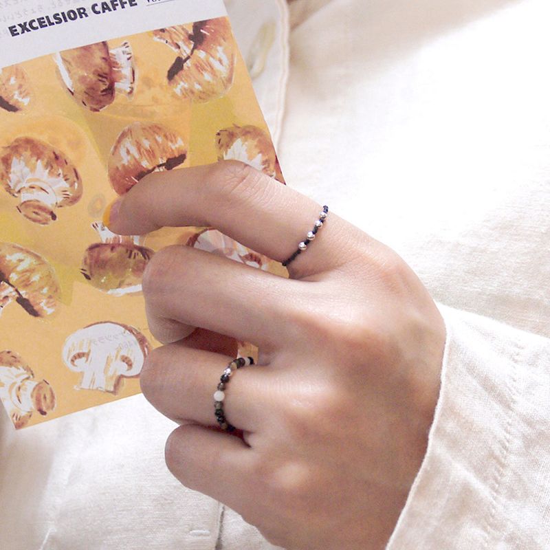 [CCNMADE] 菊 Silver Ring (Skyblue)