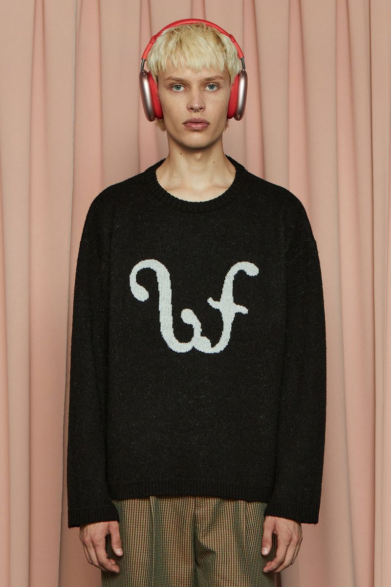 UNALLOYED(アナロイド)の「U SHEET MUSIC KNIT / BLACK(Tops)」
