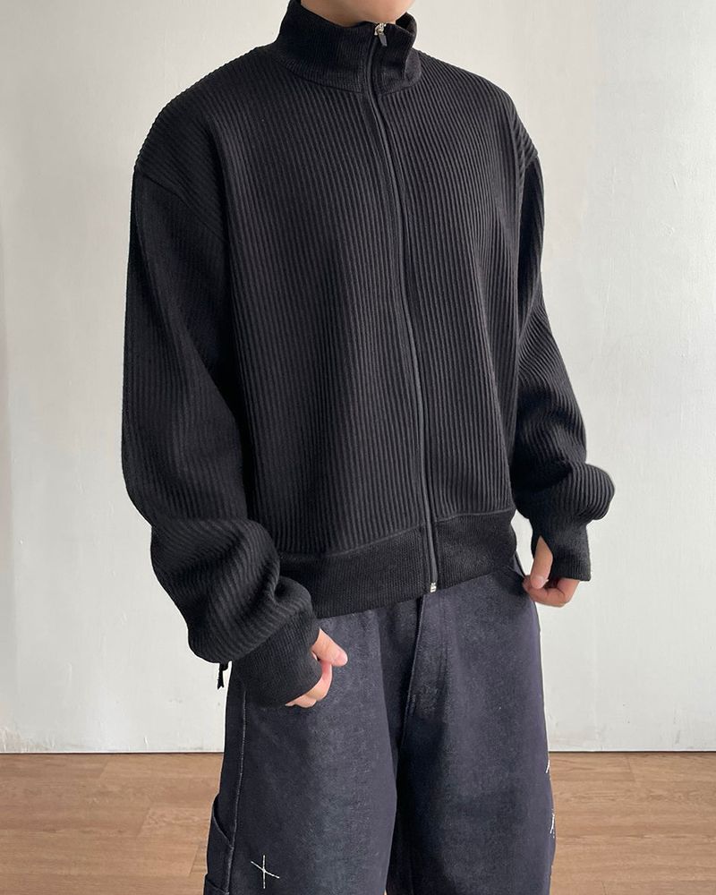 Heden Crop Knit Zip-up