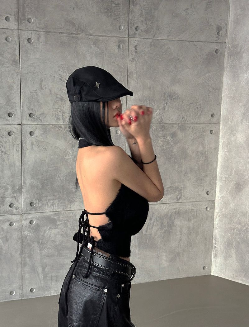 Block Soft Backless Sleeveless