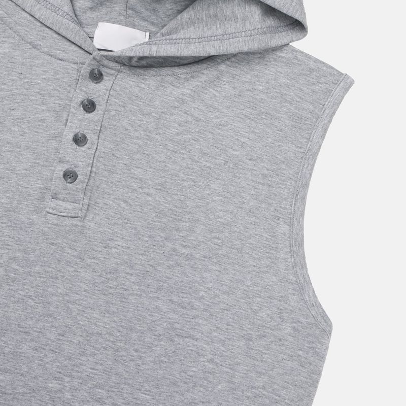Arm Sleeveless Hooded Top