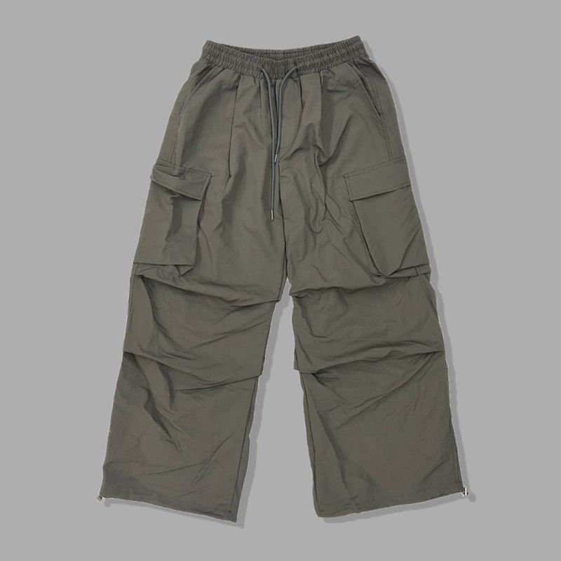 Bake Wide Cargo Pocket Nylon Pants