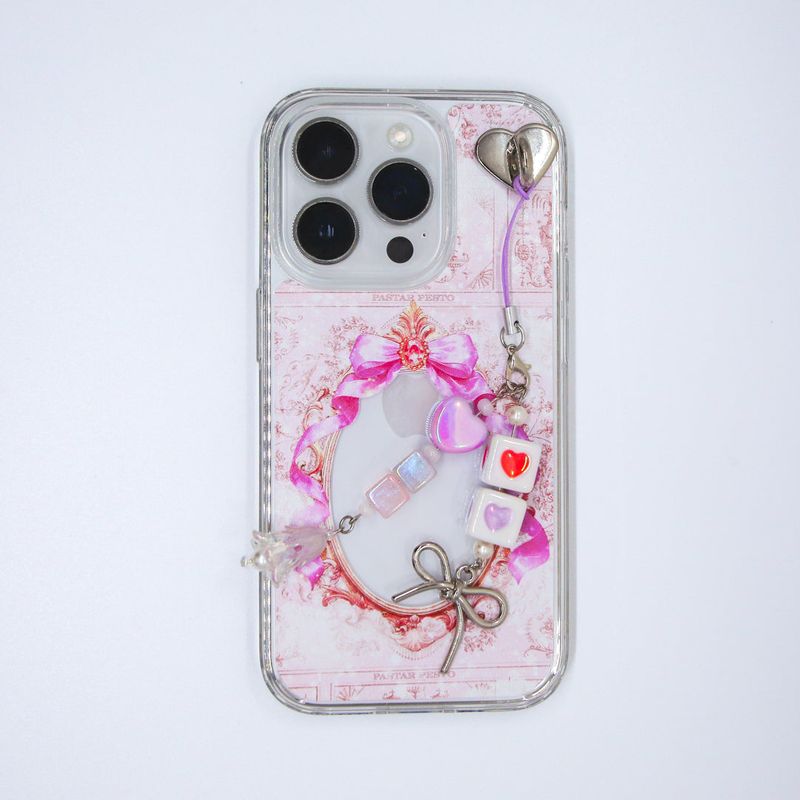 【MADE】Ribbon frame Jelly hard Phone case
