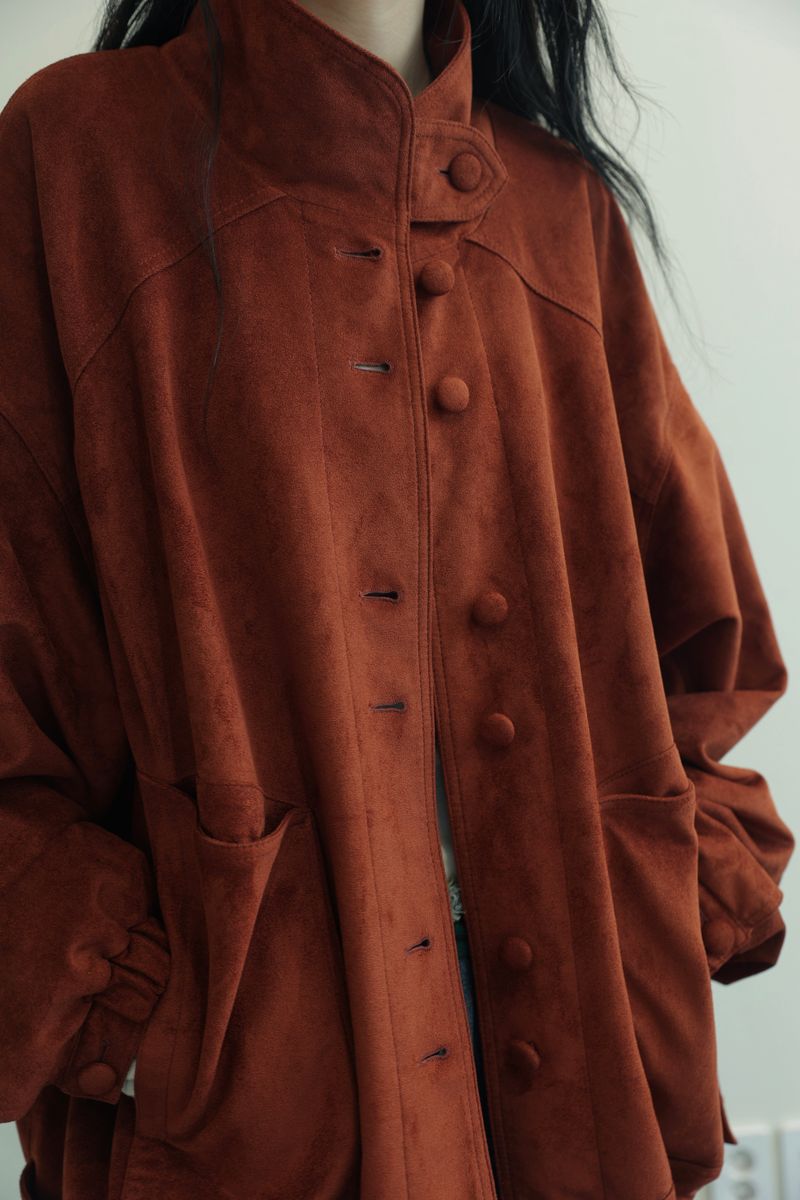 CINNAMON OVER FIT SUEDE JACKET