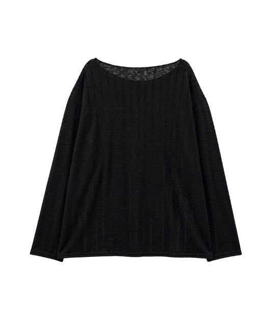 26SS★ [PLAN MADE/MADE] Slant Snap Damaged Knit