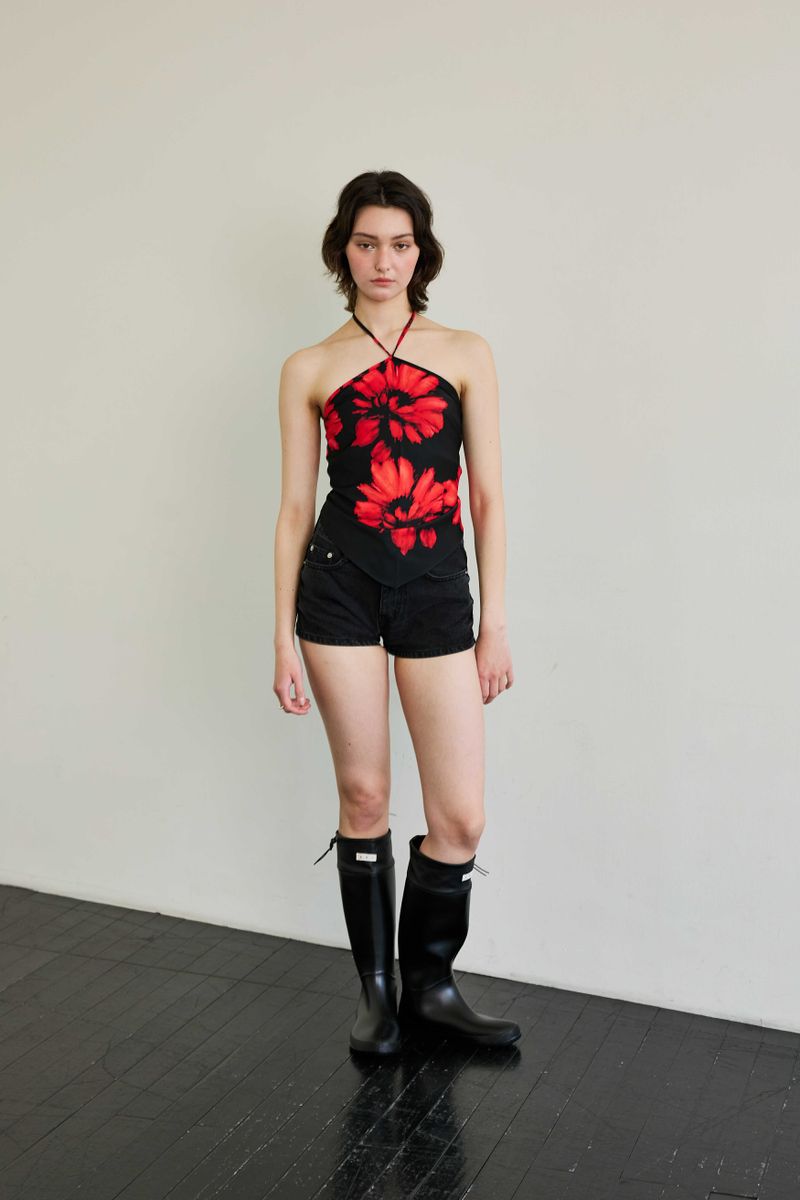  FLUTTER HALTERNECK / RED