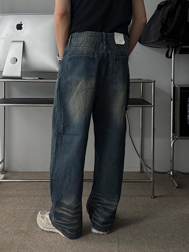 ASCLO Good Value Tech Wash Curve Denim Pants (2color)