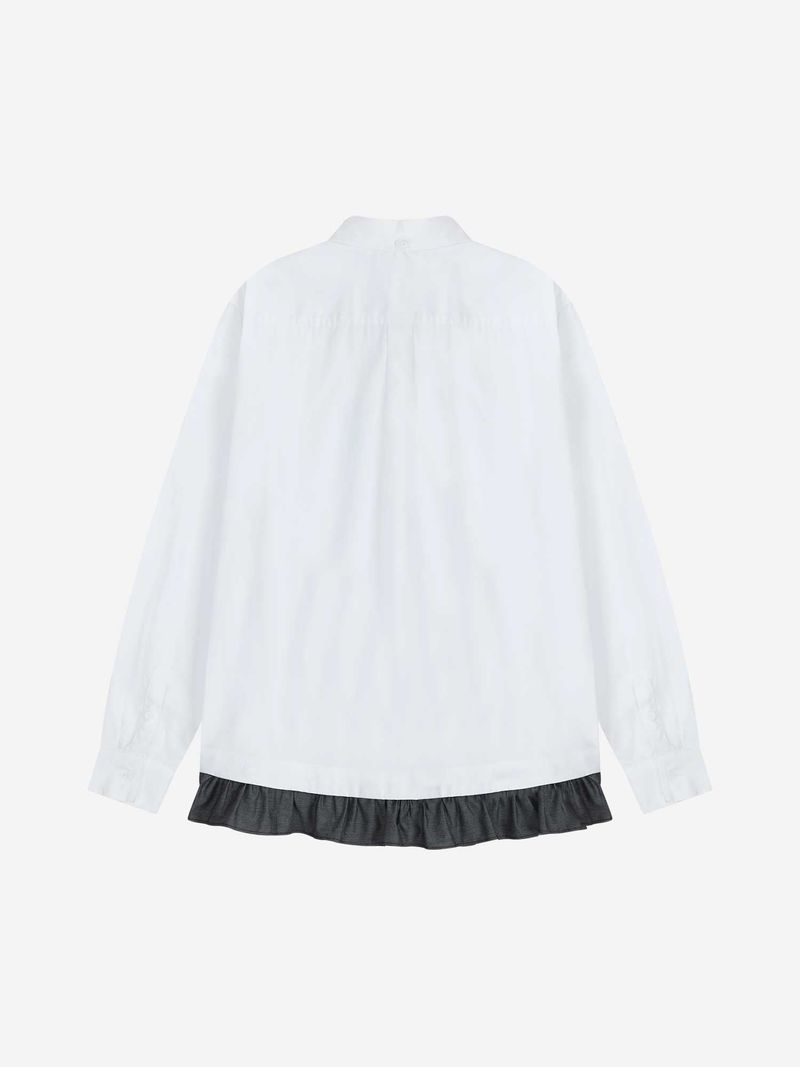 レギュラースナップフリルシャツ(WHITE)