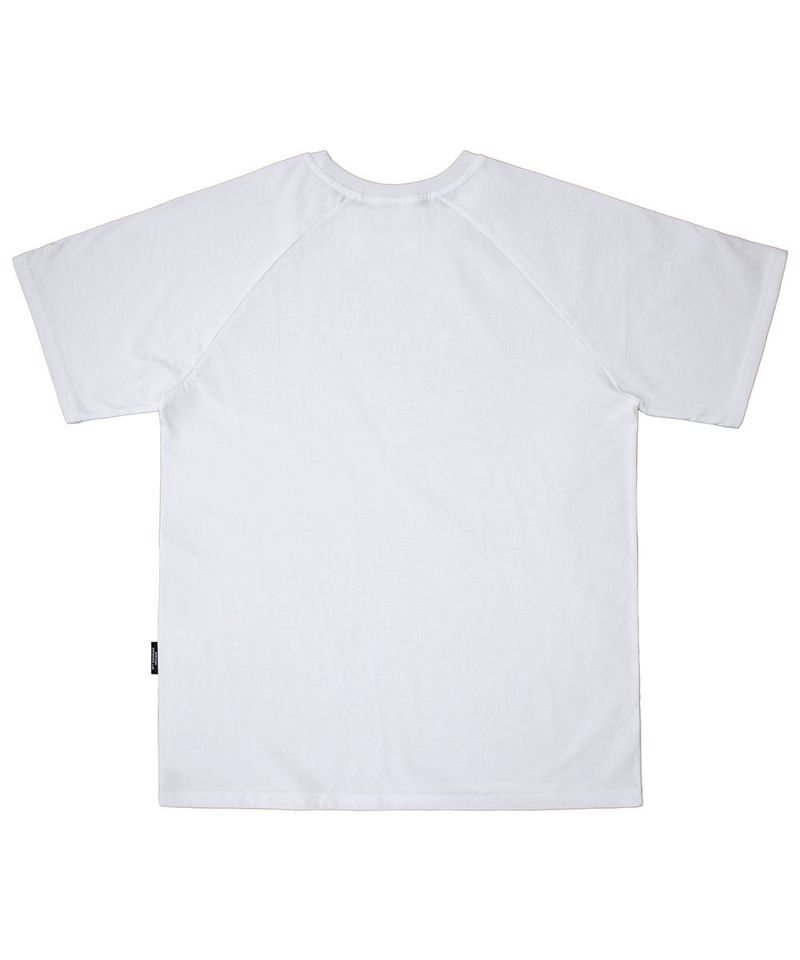Side Panel Raglan Tee White