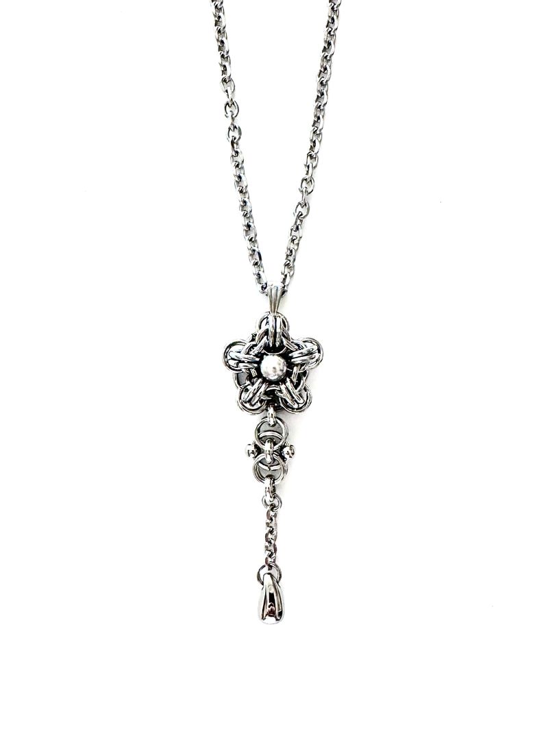 Pearl Encrusted O-ring Necklace (size: 2type) (color: 2type)