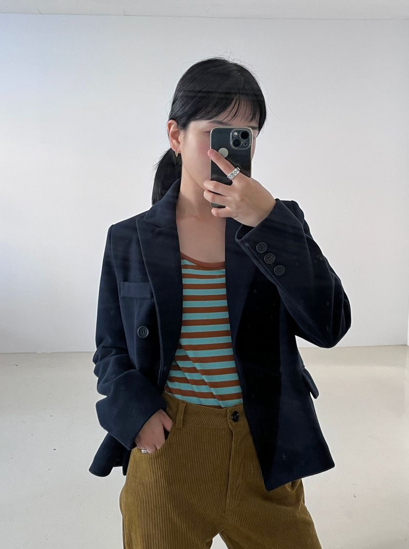 Muse wool collar short coat