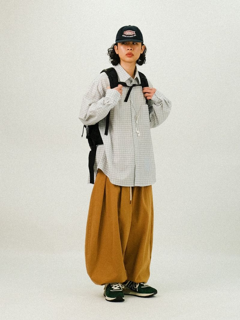 THE W Belted Pin-tuck Balloon Pants