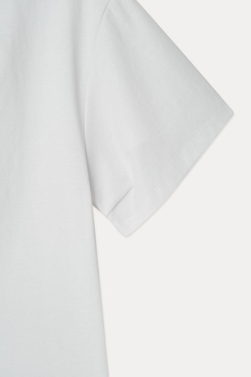 SHIRRED ROUND TOP_WHITE