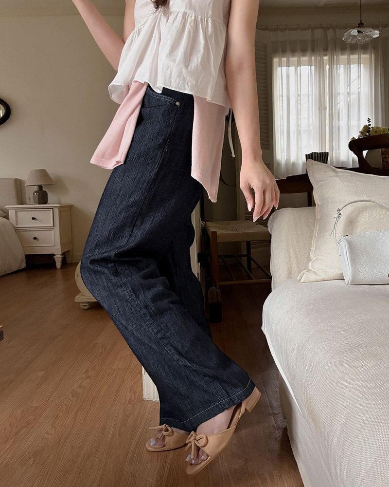 Peaty Wide Denim Pants