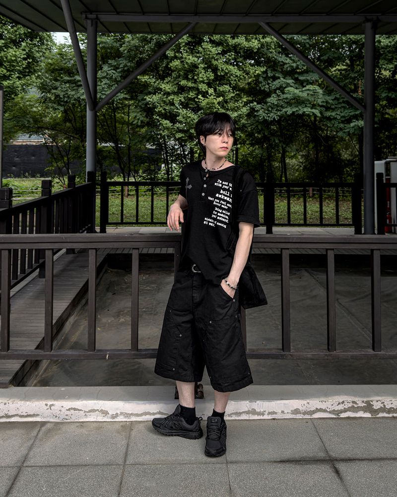 Carbon Double Knee Bermuda Pants