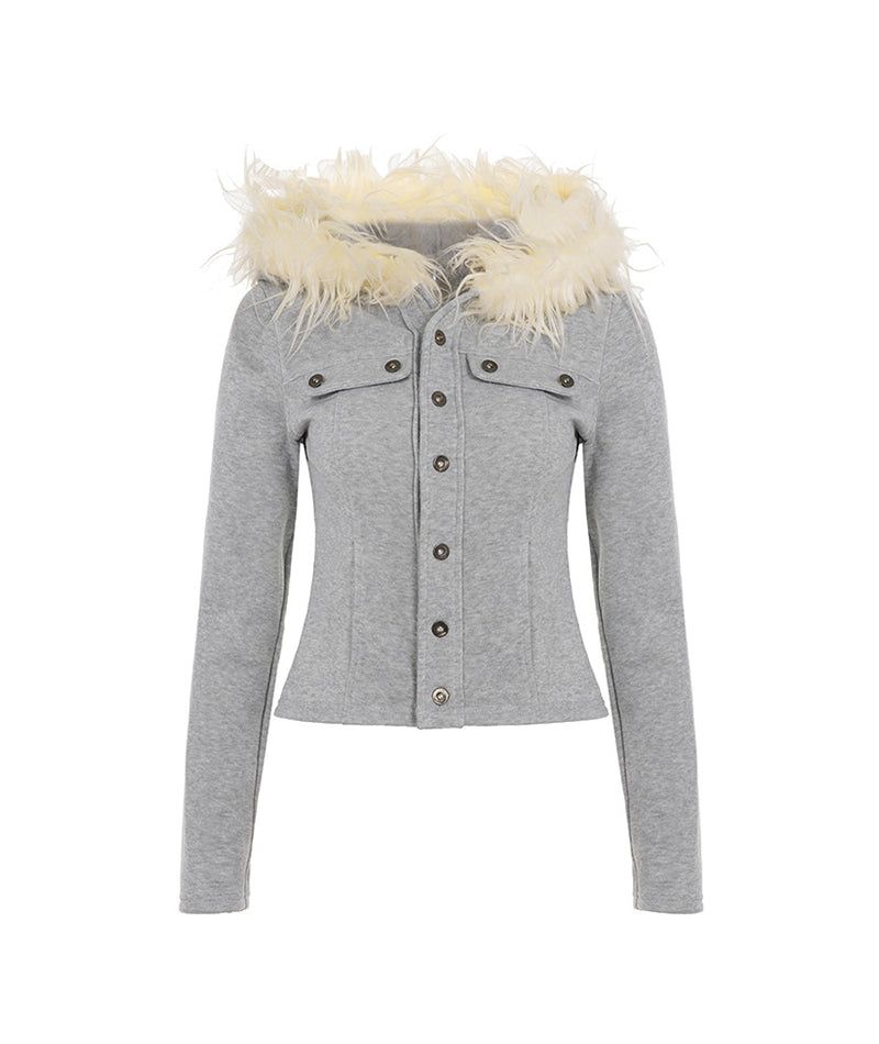 Cozy&Kitsch(コージーアンドキッチ)の「Fluffy Hood Button Jacket 233405412(Jackets/Outerwear)」