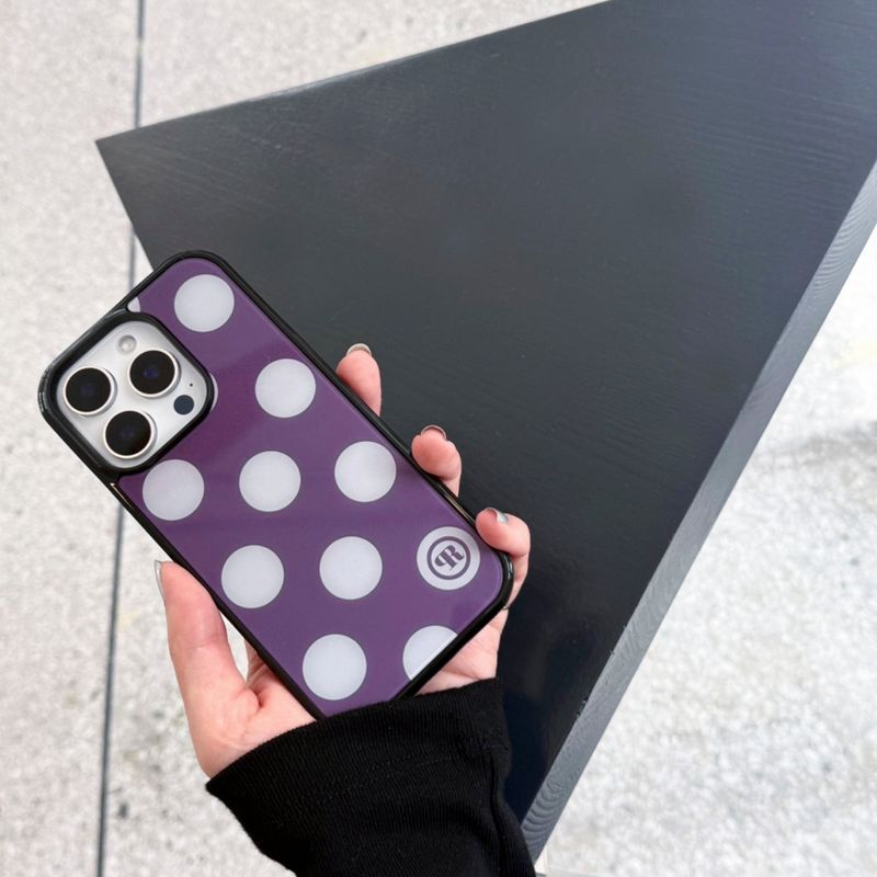 holypeachproject（ホリーピーチプロジェクト）の「[MADE] L dot. (purple) glass bumper iPhone case（Smartphone Accessories）」