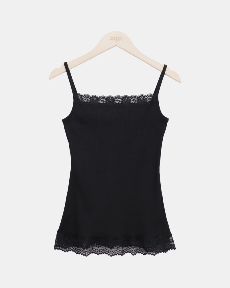 Vuet Lace Ribbed Sleeveless Top