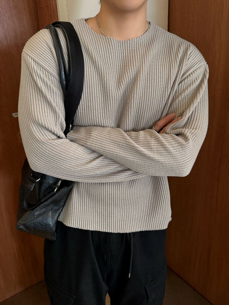 Lumen Ribbed Cutting Crop Tee