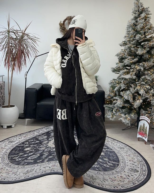 Ruth Velour Patch Training Pants