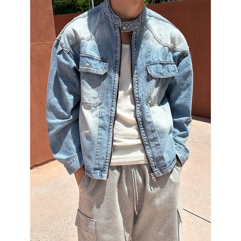 [S/S] Cool denim biker jacket (3color)