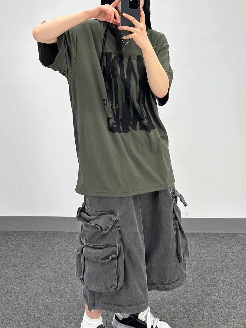 multi pigment bermuda pants