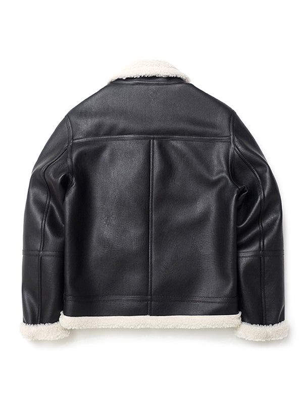 RG B-3 Mouton Jacket (Black/Beige)