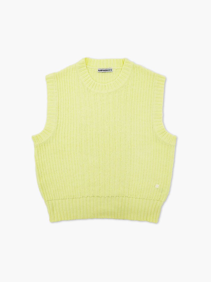 ALARM MIX KNIT VEST LEMON_MAN