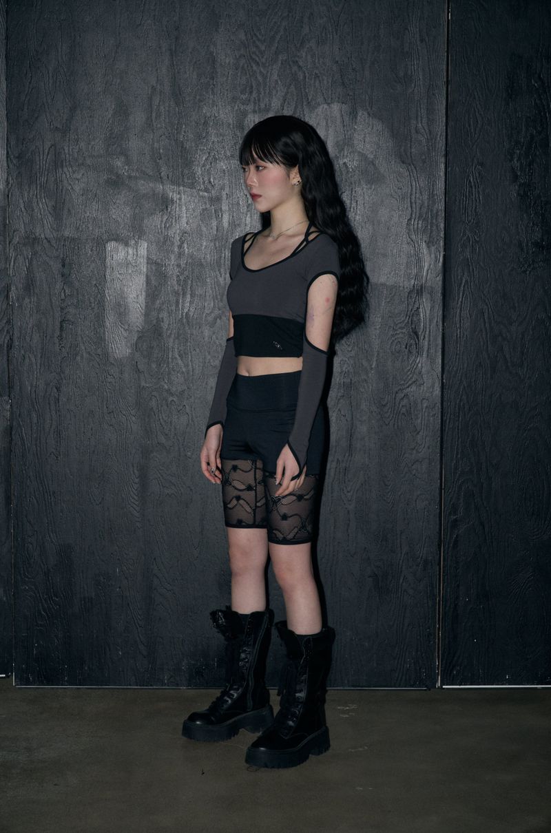 lace inner shorts - black