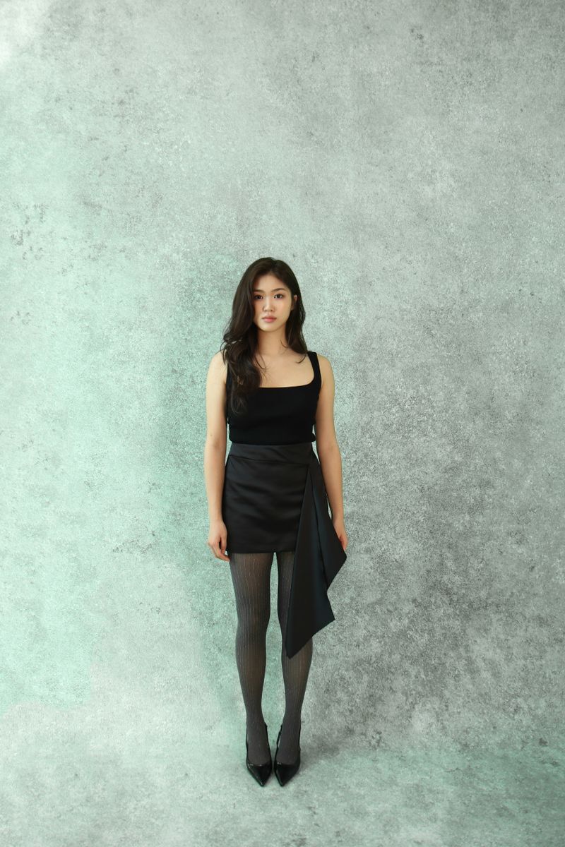 sparkle pinstripe tights (gray)