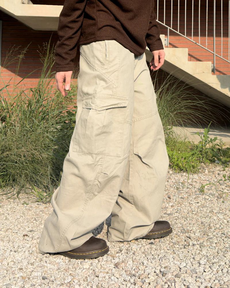 Cerne Dying Washed Curved Cargo Pants