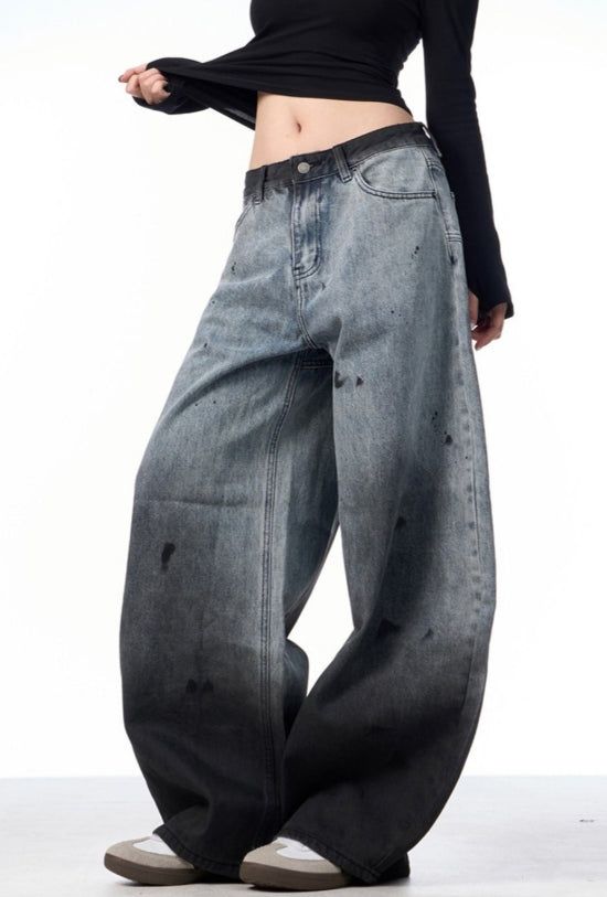 Dirty Spray Balloon Denim