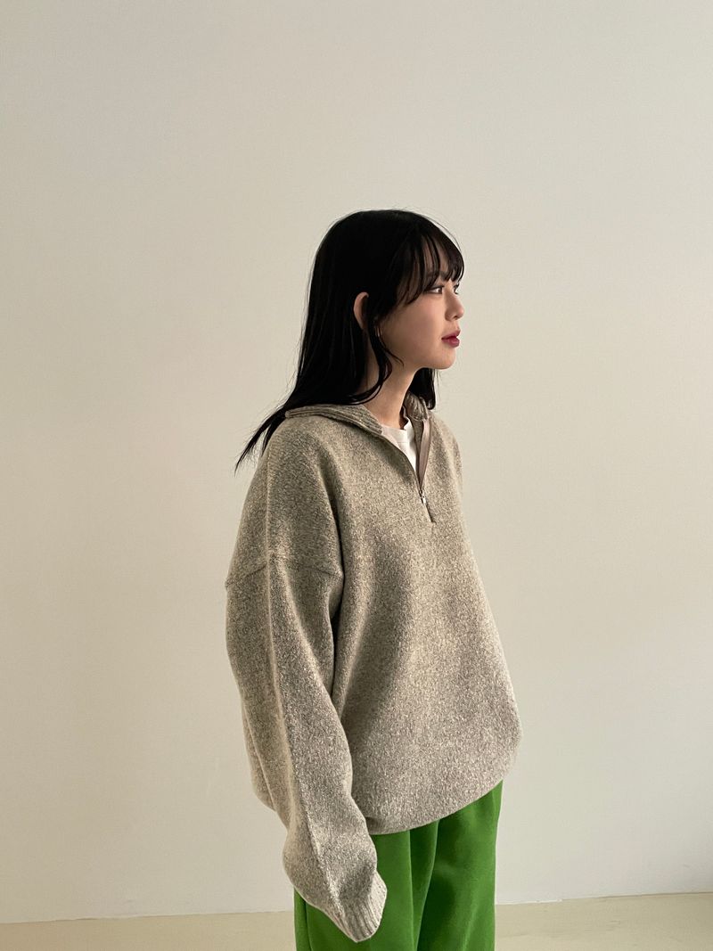 Arendal half zip-up knit