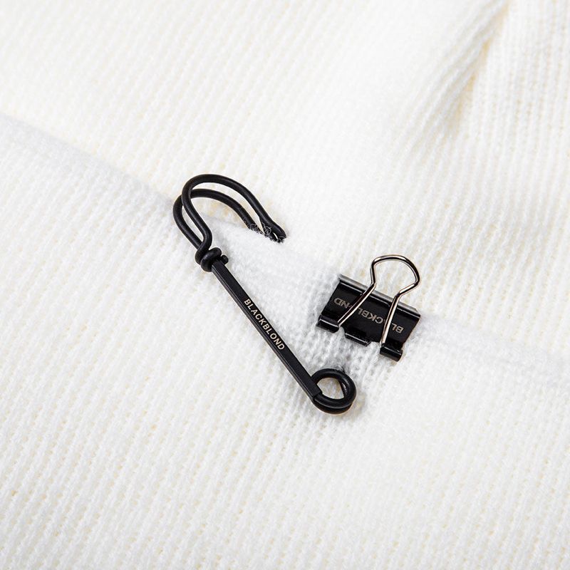 BBD Side Patch Long Beanie (White)