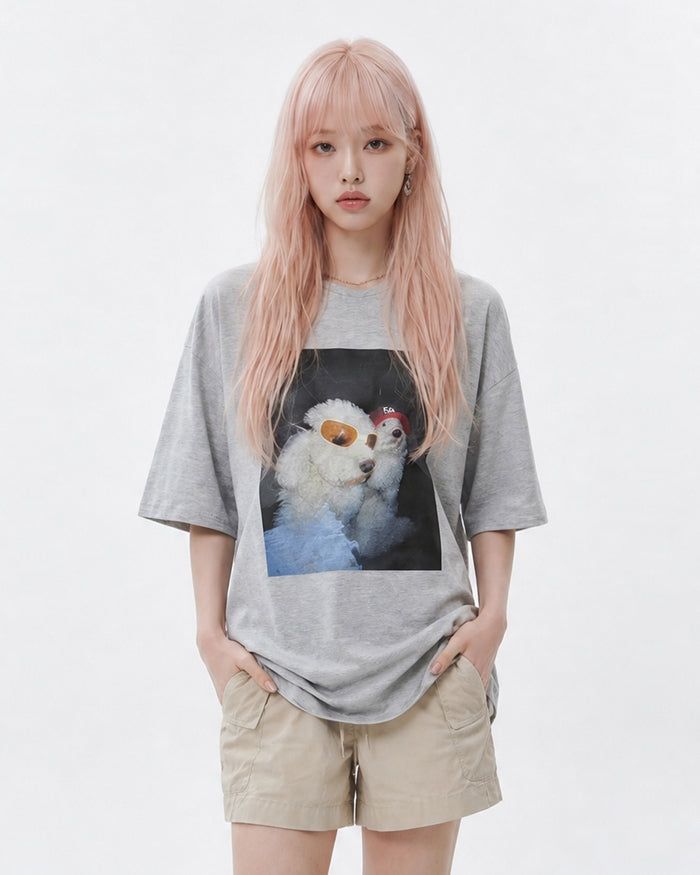 (UNISEX) Hip Dog Tee