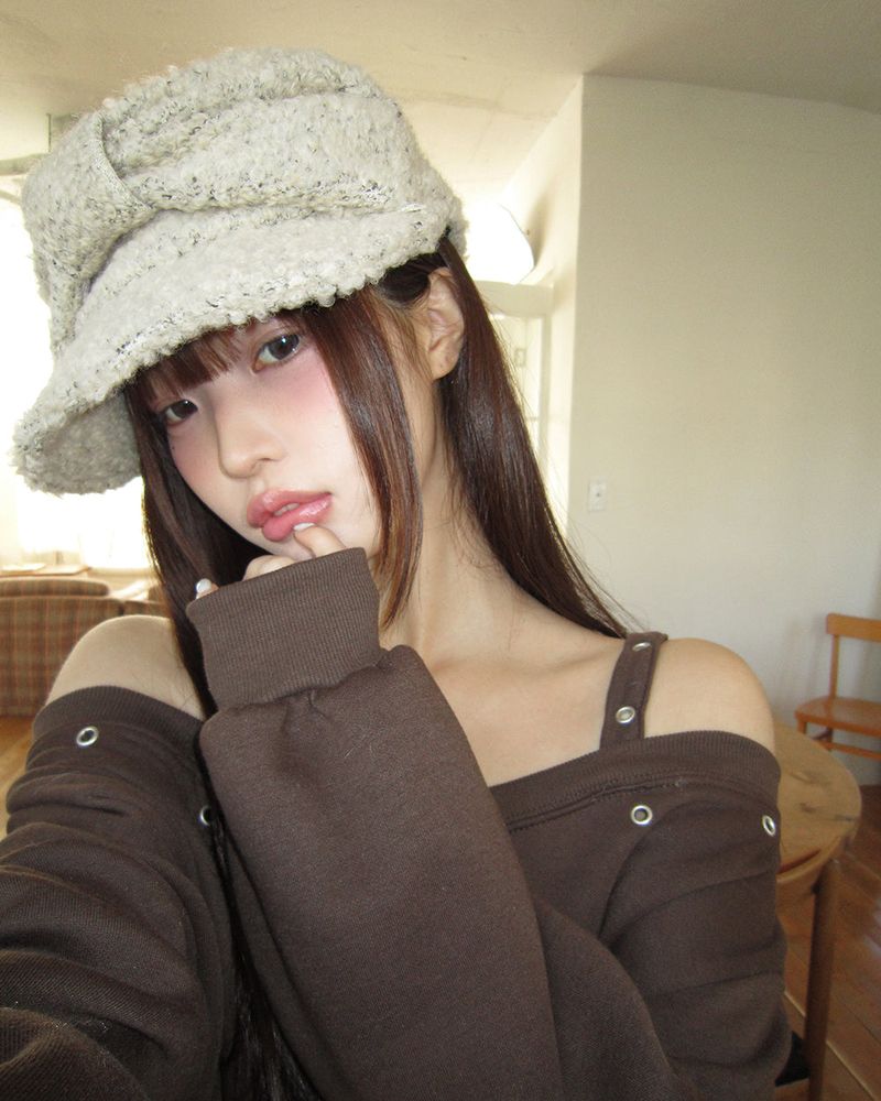 WONDER WONDER（ワンダーワンダー）の「Jaei Ribbon Teddy Fleece Hat（Hats）」