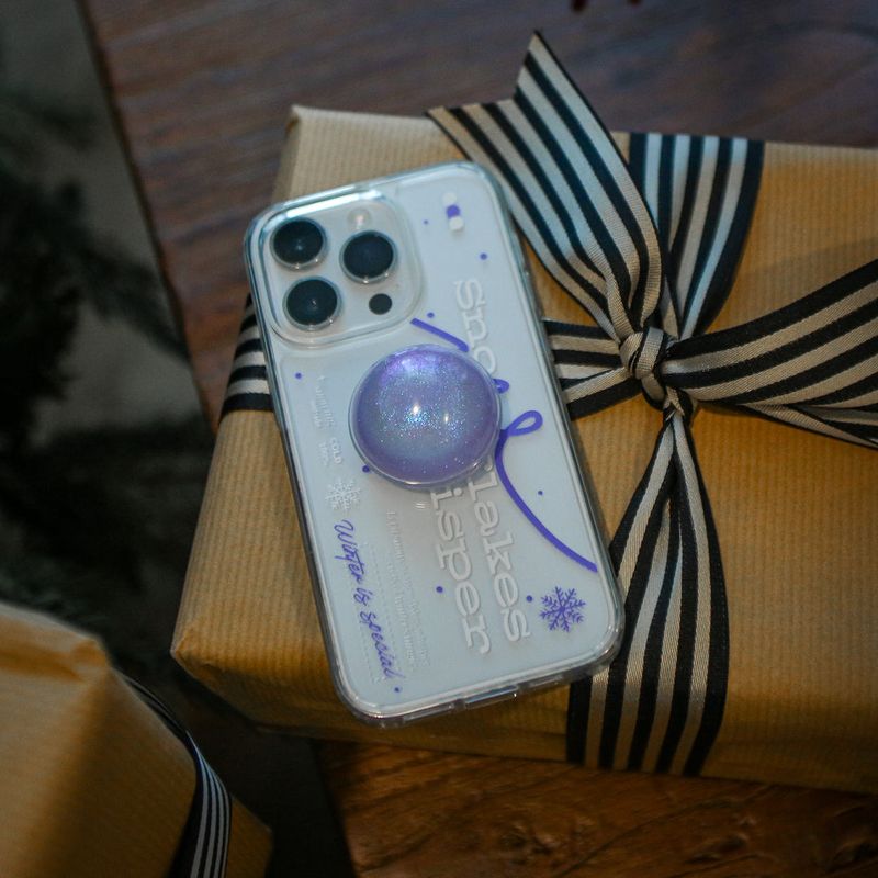 【MADE】(2type) Snow Violet Jelly hard Phone case